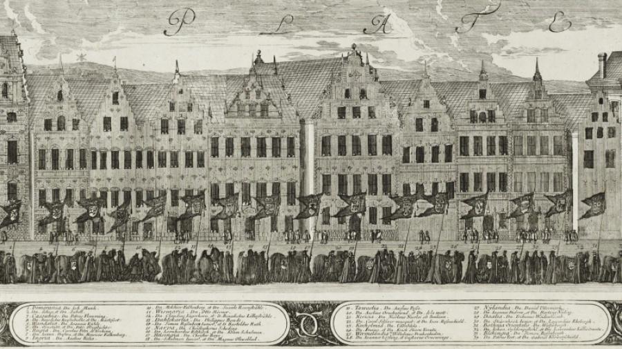 Kvarteren Thisbe och Pyramus, Erik Dahlberg 1660. Nr 14 är Simon Rosenberg.